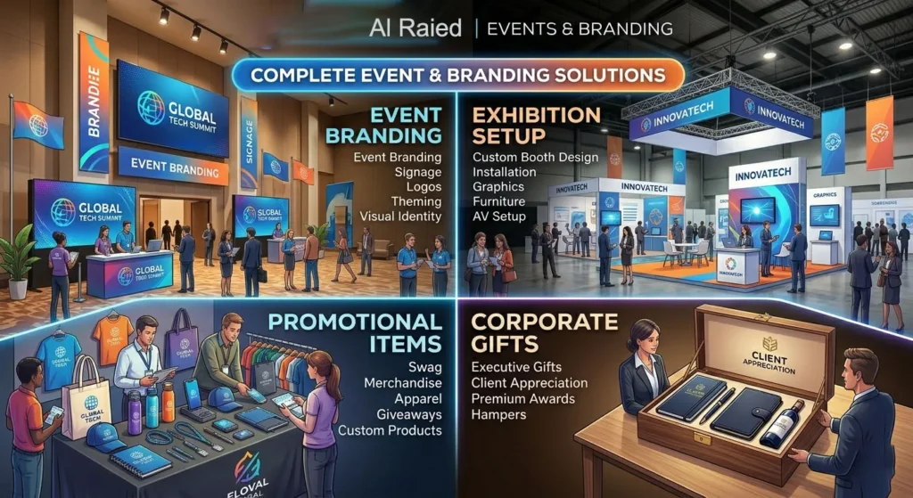 Event Branding Exhibition Setup Promotional Items Corporate Gifts