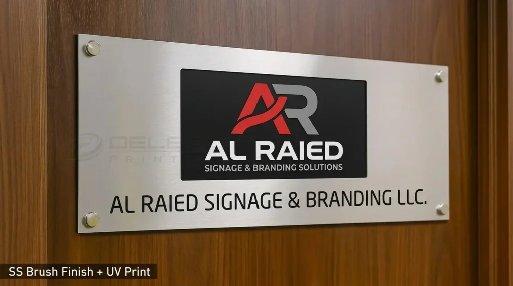 Metal Name Plate with UV Print